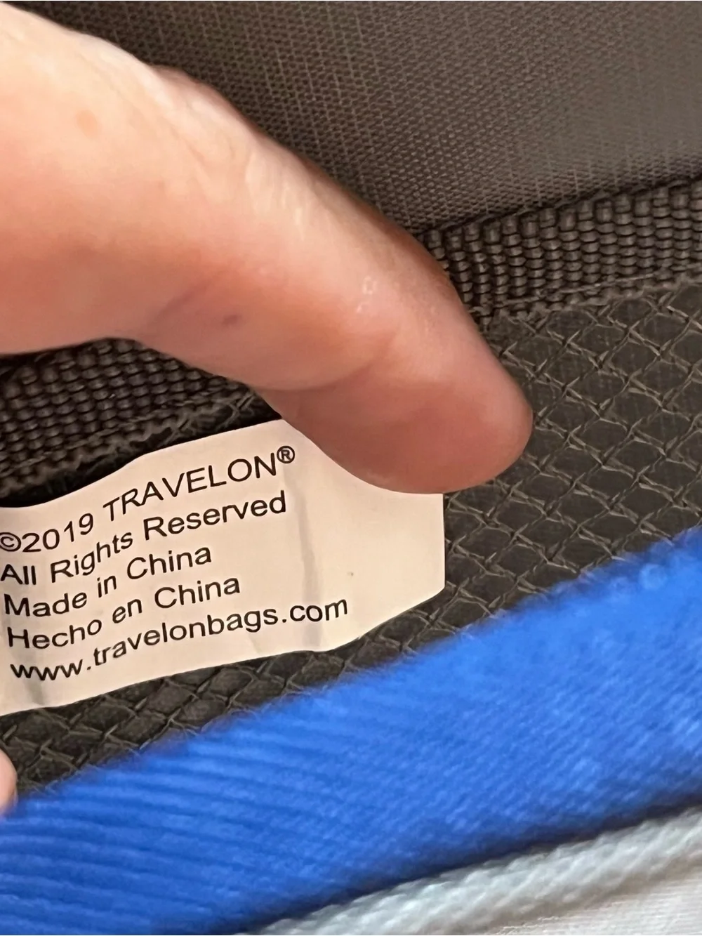 Travelon Blue and Gray Mesh Travel Packing Cube Organizer 02-25